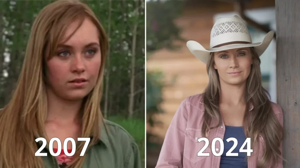 Amber Marshall as Amy Fleming in the early and recent seasons of Heartland.